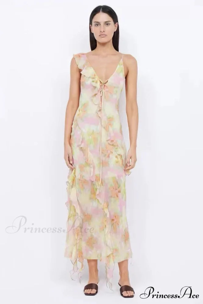 Courtney Frill Stylish Maxi Dress XS / Pink Blossom