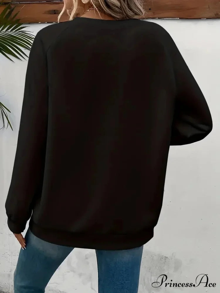 Cozy Casual Pullover Santa Pattern Fall Winter Christmas Hoodie Christmas Hoodies-L