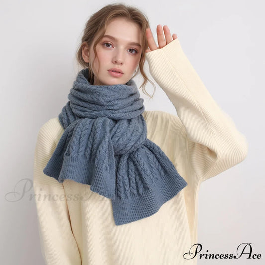 Cozy Warm Stylish Elegant Trendy Modern Soft Comfortable Knitted Scarf Mustard Yellow