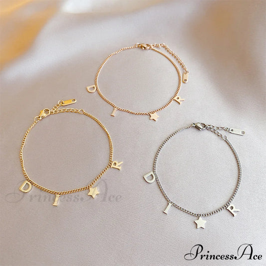 Creative Letter Pendant Bracelet