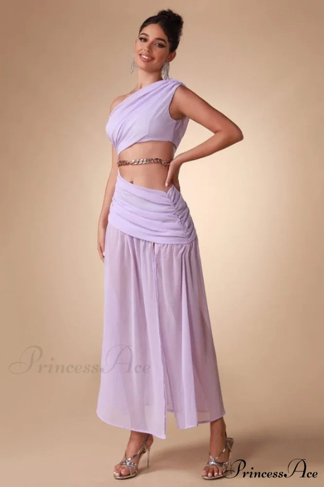 Cressida Split Stylish Chain Maxi Dress