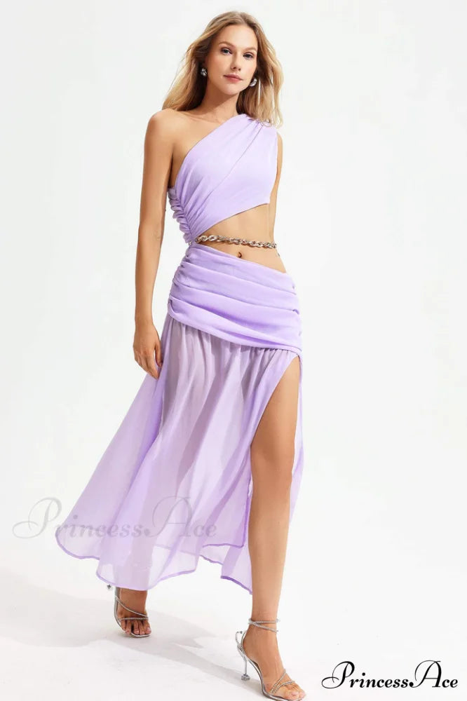 Cressida Split Stylish Chain Maxi Dress