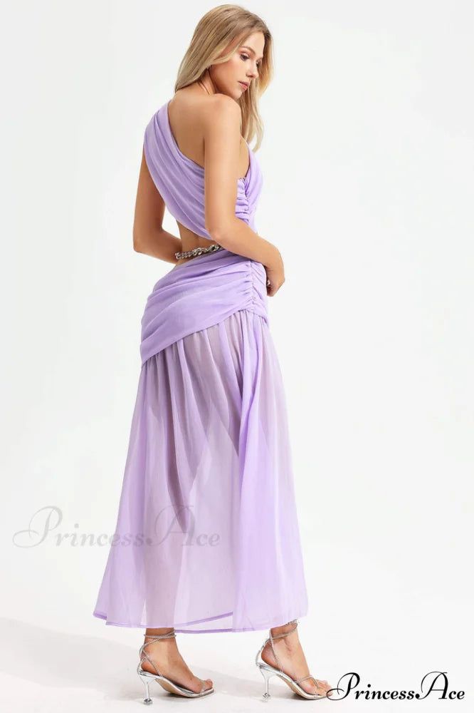 Cressida Split Stylish Chain Maxi Dress