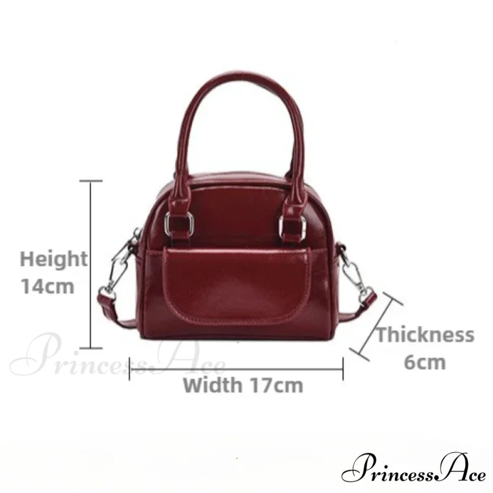 Crimson Firm Faux Leather Underarm Shoulder Bag shoulder-250126