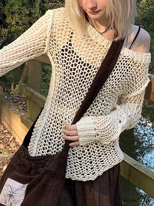 Crochet Hollow Graceful Knit Crop Top