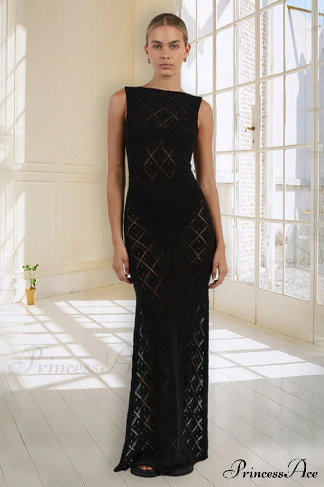 Crochet Hollow Stylish Knitted Dress