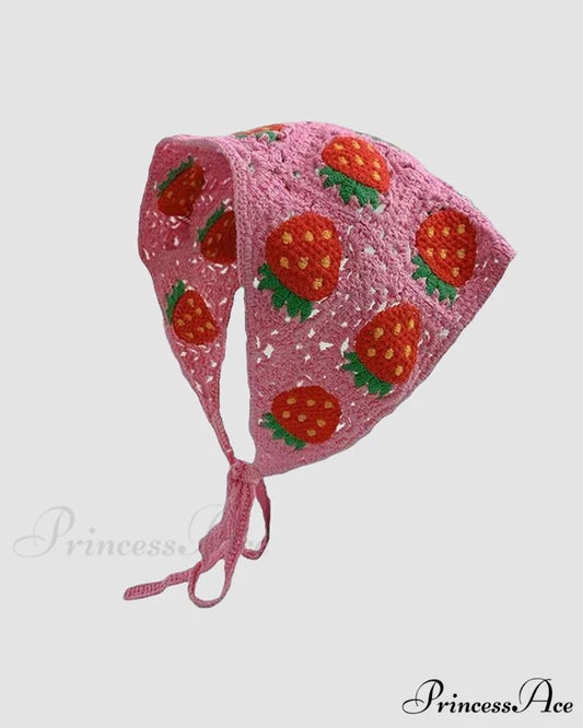 Crochet - Warm-Season Headscarf Plantation (Strawberry) Pink 01 / One Size