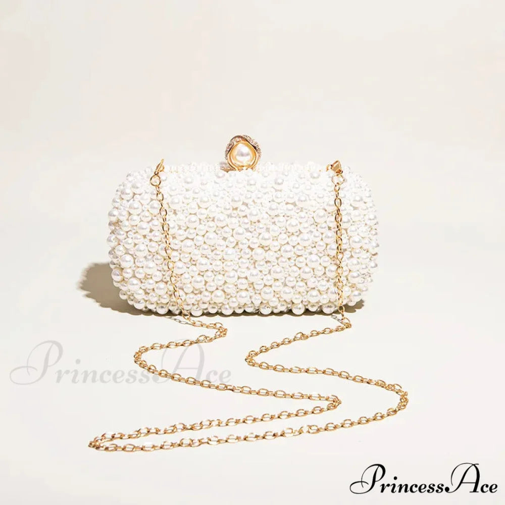 Crystal Beaded Evening Clutch Beige wristlet-250126