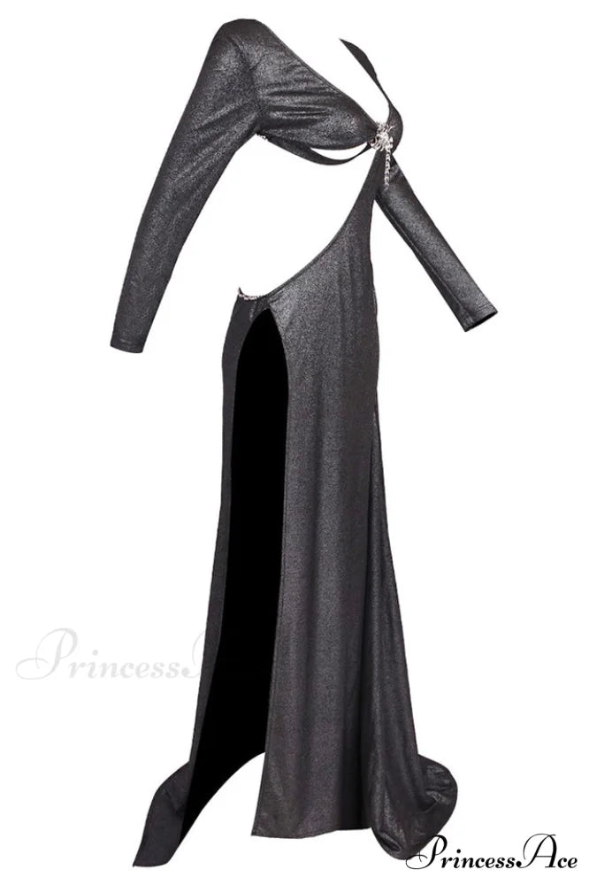 Cut Out Stylish Backless Gown