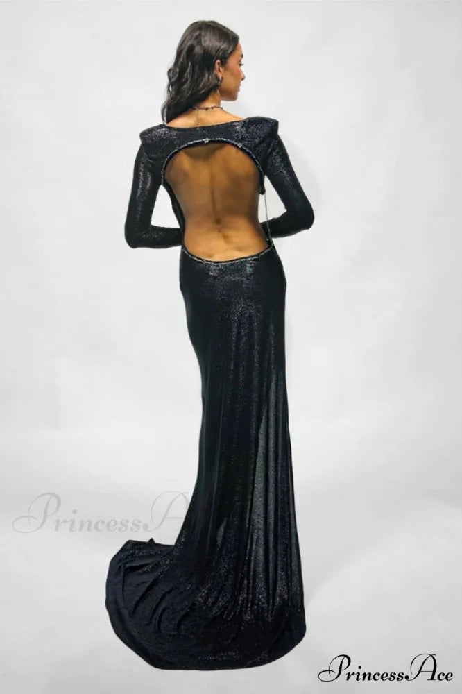 Cut Out Stylish Backless Gown