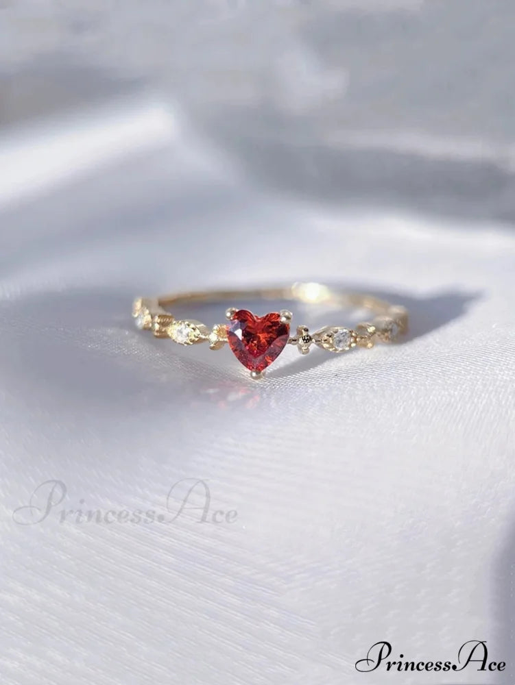 Cute Red Heart Ring