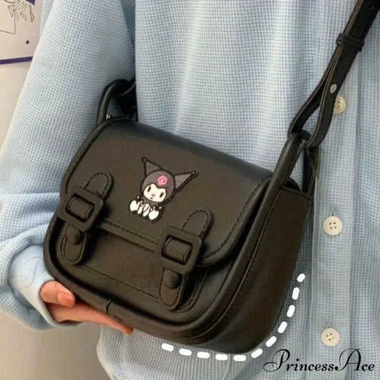 Cute Sanrio Kuromi Crossbody Shoulder Bag Kuromi / 19x13x8cm crossbody-250126