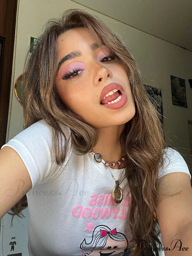 Cute Short Sleeve Crop Top T-shirt t-shirt-250223