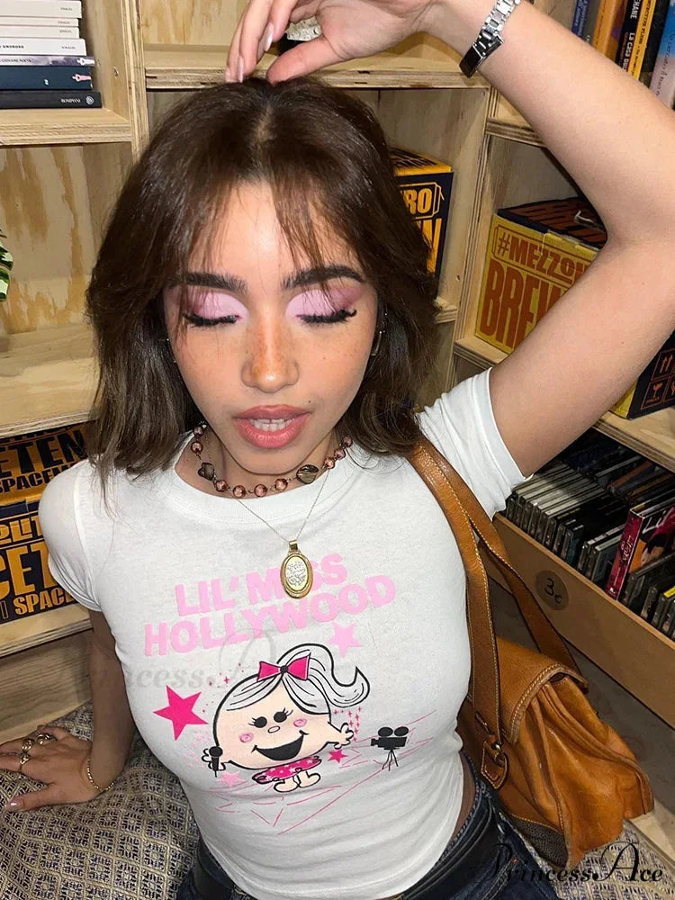 Cute Short Sleeve Crop Top T-shirt t-shirt-250223
