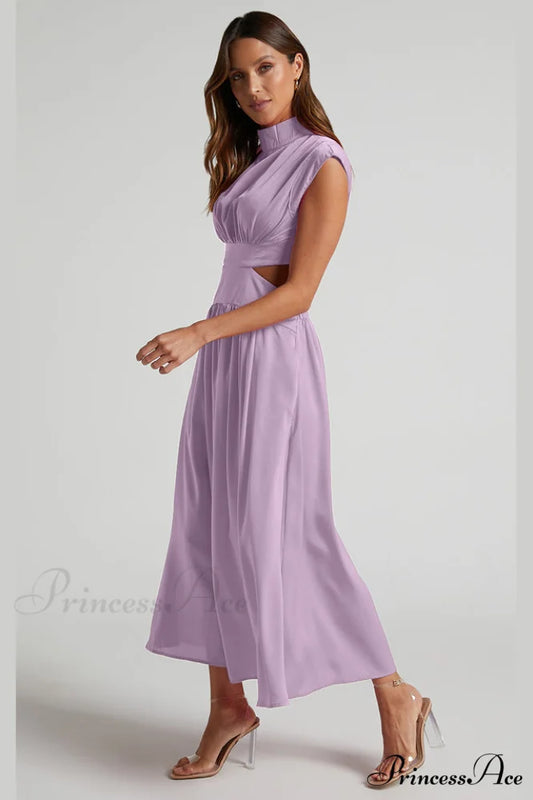 Cutout Waist Stylish Midi Dress