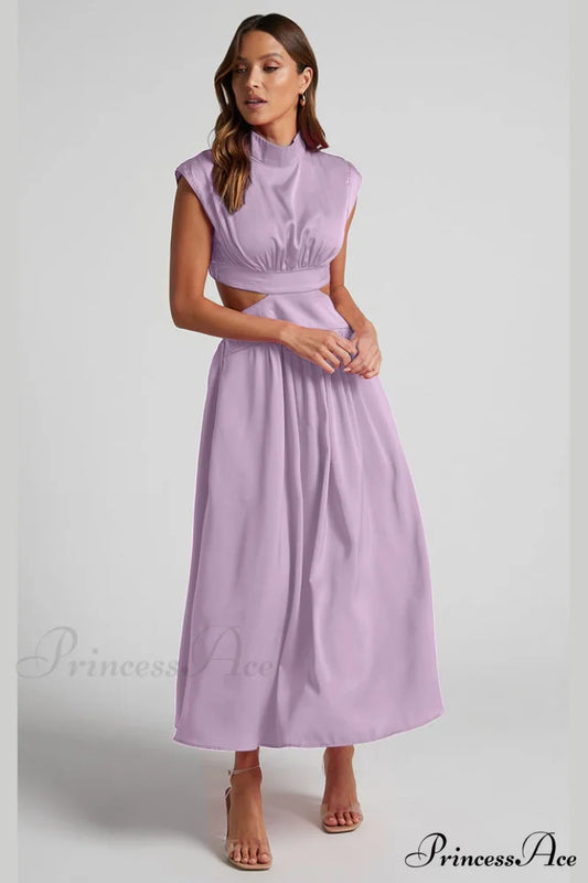 Cutout Waist Stylish Midi Dress S / 1#