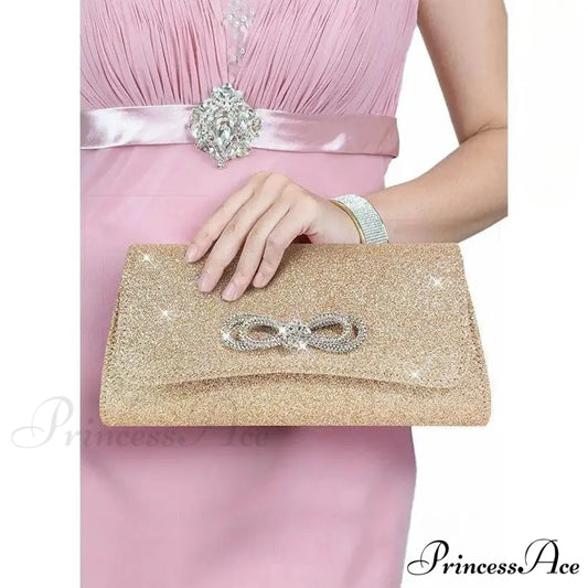 Dark Evening Celebration Pouch Wristlet Gold wristlet-250126