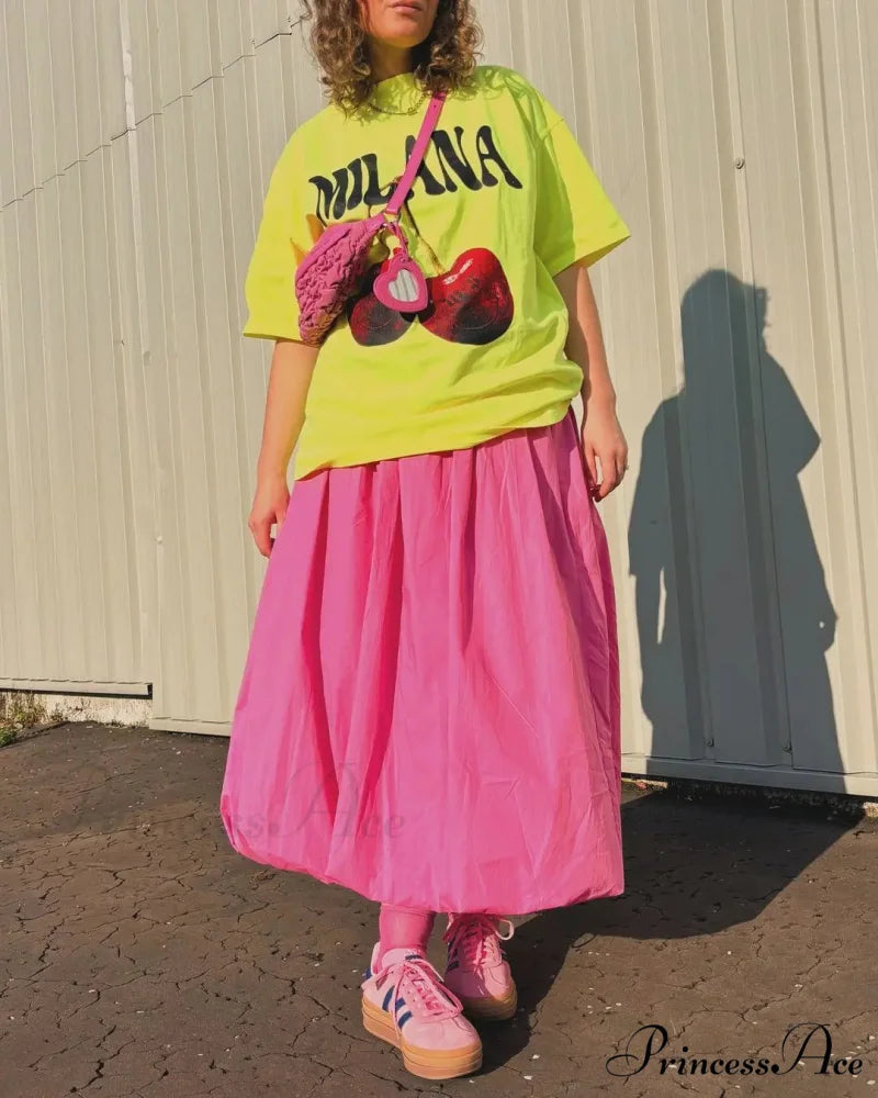 Dark Harajuku Neon Green Cherry T-shirt t-shirt-250223