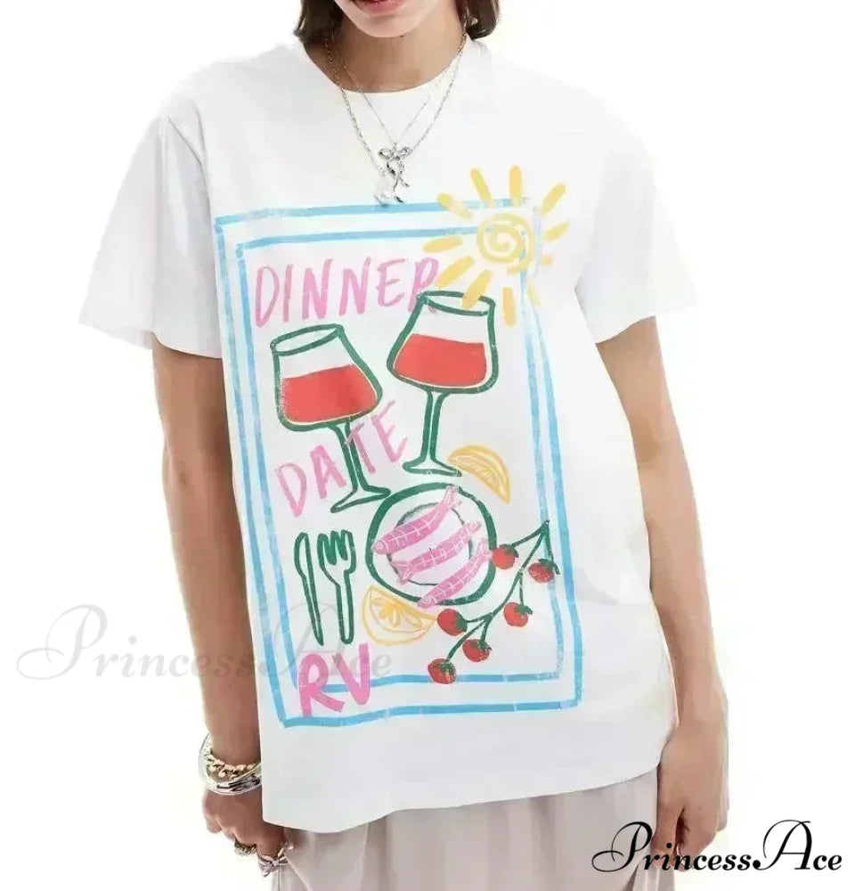 Dark Harajuku Neon Green Cherry T-shirt white8 / S t-shirt-250223