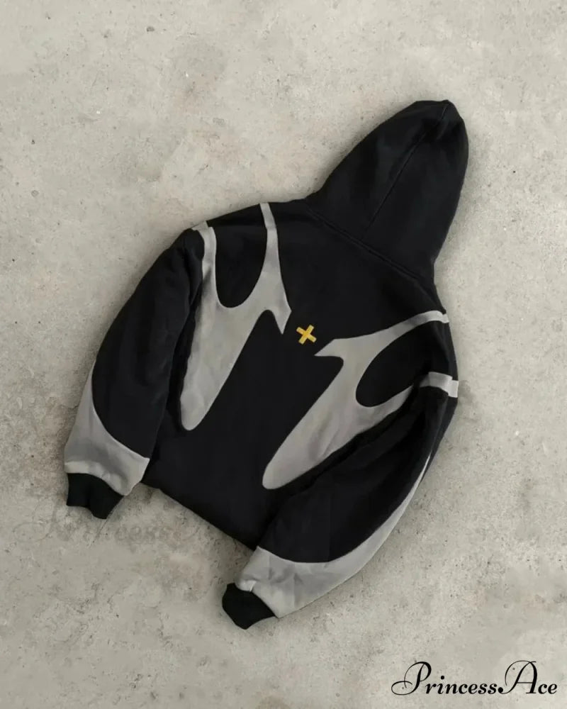 Dark Vintage Demon Slayer Hoodie black / S hoodies-241228