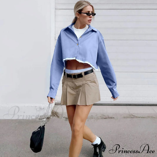 Dark Wash Graceful Y2K Boyfriend Jeans S / Blue