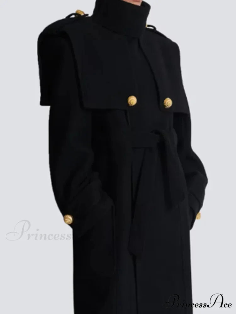 Dark Wool Mix coat coats-241228