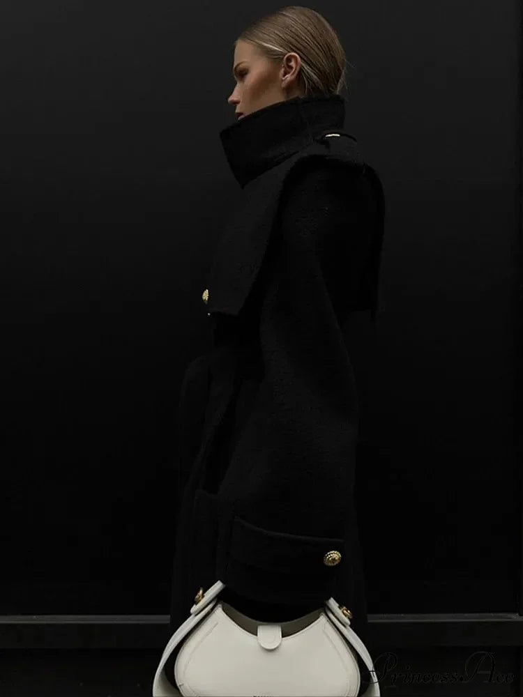 Dark Wool Mix coat coats-241228