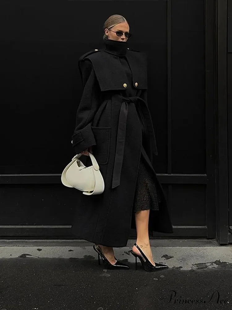 Dark Wool Mix coat coats-241228
