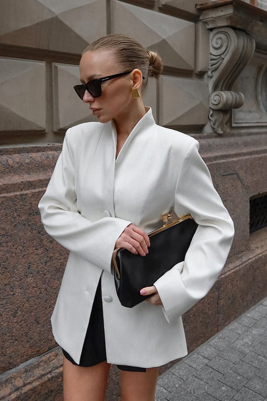 Minimalist Casual Waist-Cinched Slim Blazer