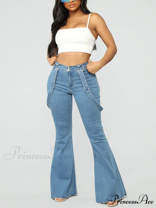 Denim Cutout Graceful Bodycon Mini Dress Blue / S