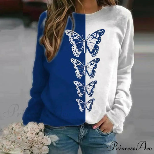 Design Butterfly T-Shirt Blue / S