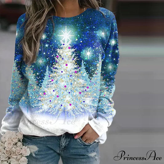 Design Christmas Sweatshirt Blue / S