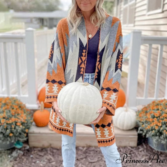 Design Geometric Cardigan Multicolor / M