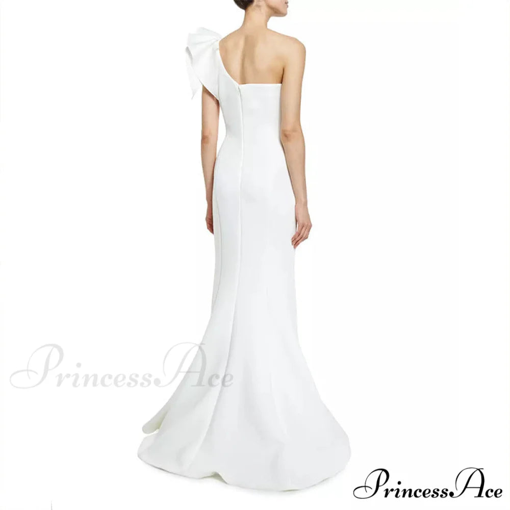 Diana Formal One Charming Shoulder Ruffle Dress