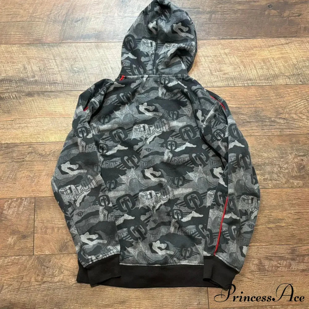 Disguise Zip Fastener Hooded Sweatshirt hoodies-241228