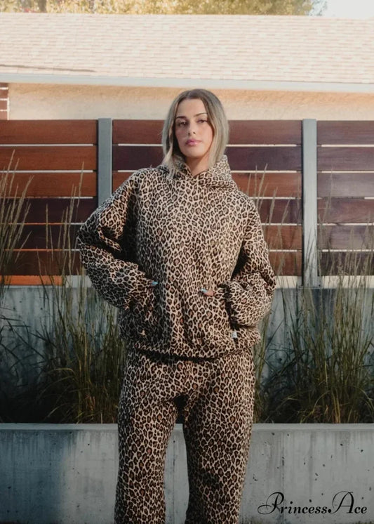 Disguise Zip Up Hoodie Leopard print 1 / M hoodies-241228