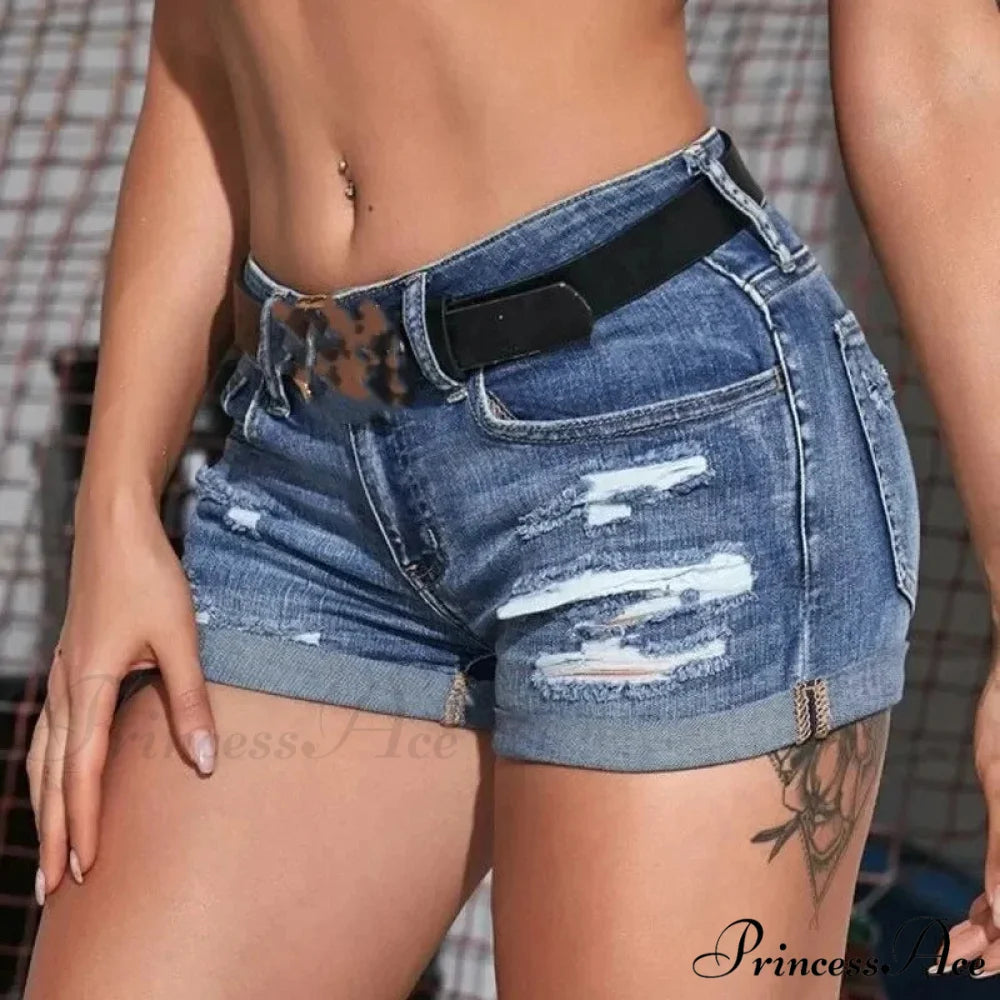 Divided Denim Twisted Hem Short short-250223