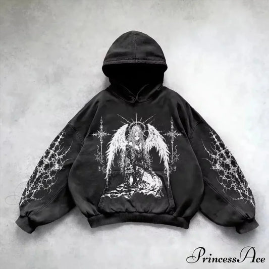 Divine Design Print Hoodie hoodies-241228