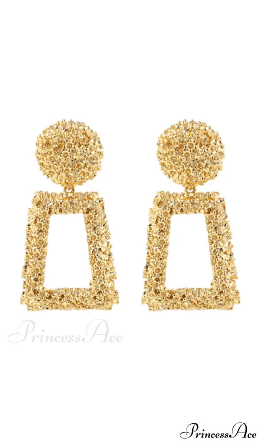 DOOR KNOCKER TEXTURED EARRINGS