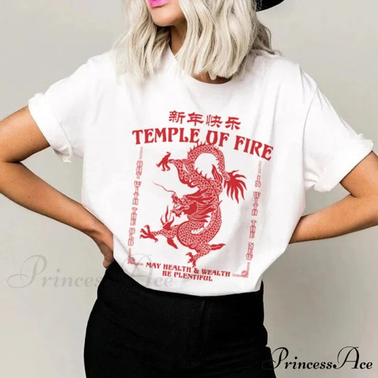 Dragon Short Sleeve T-shirt WHITE / S t-shirt-250223