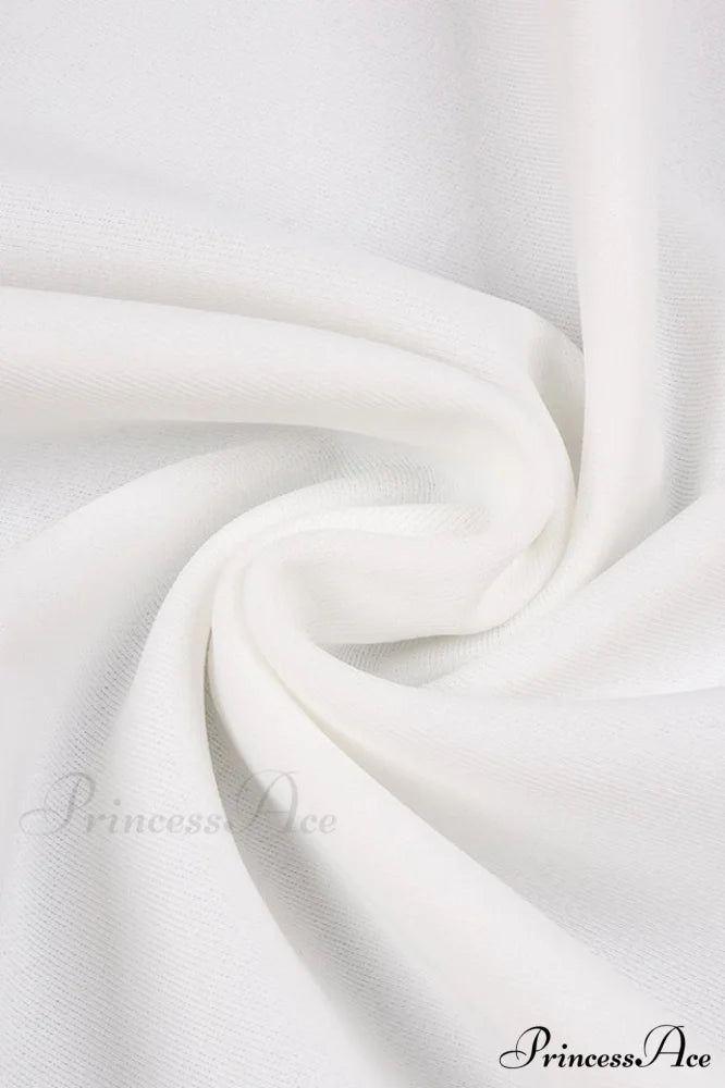 Draped Ring Detailed Charming Deep V Neck Dress