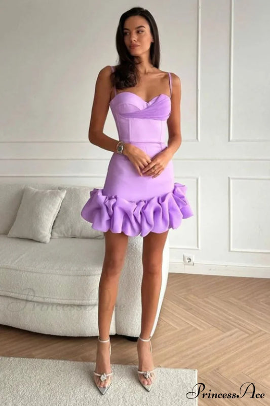 Draped Ruffle Stylish Mini Bustier Dress