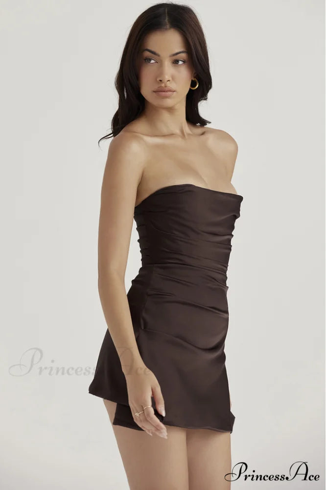 Draped Strapless Stylish Corset Dress