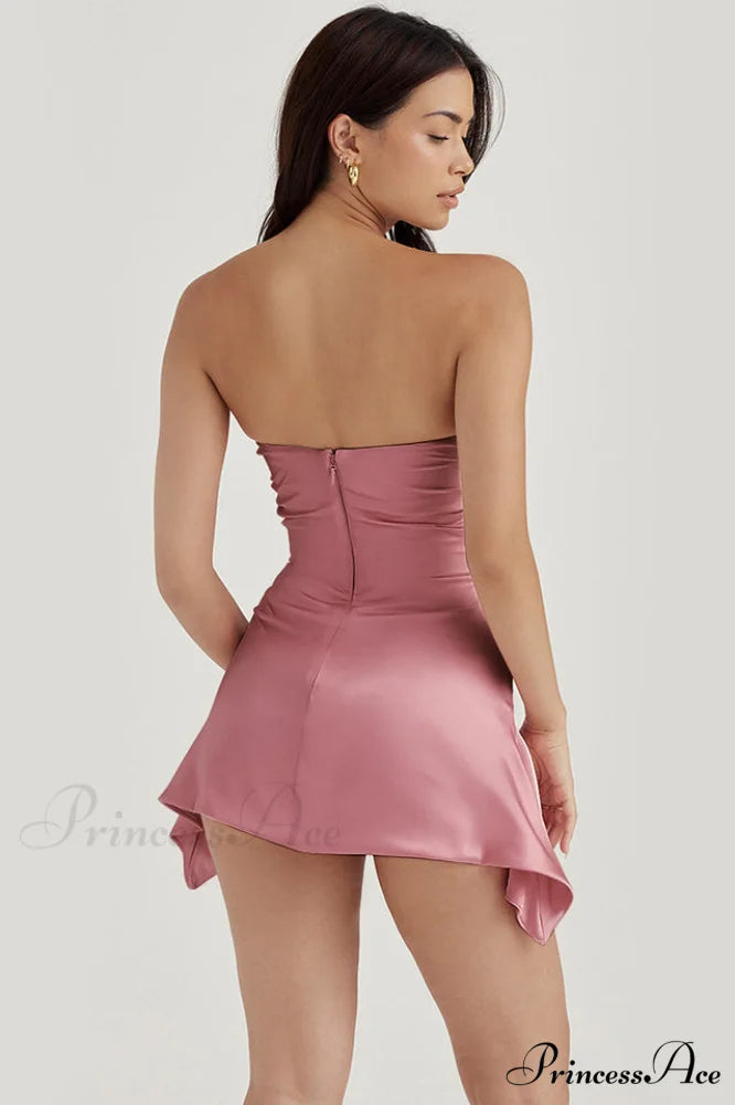 Draped Strapless Stylish Corset Dress