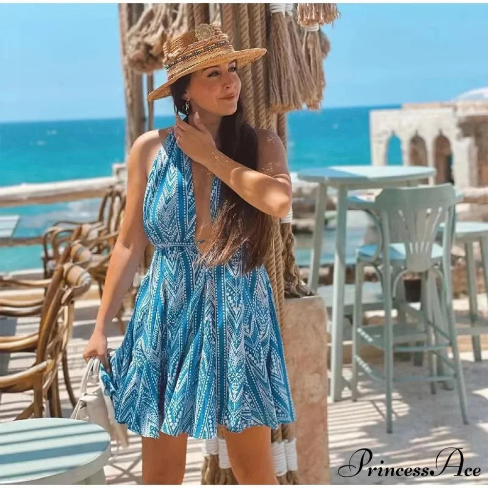 Dress Attractive Off-Shoulder Boho Mini Dress bohodress-250126
