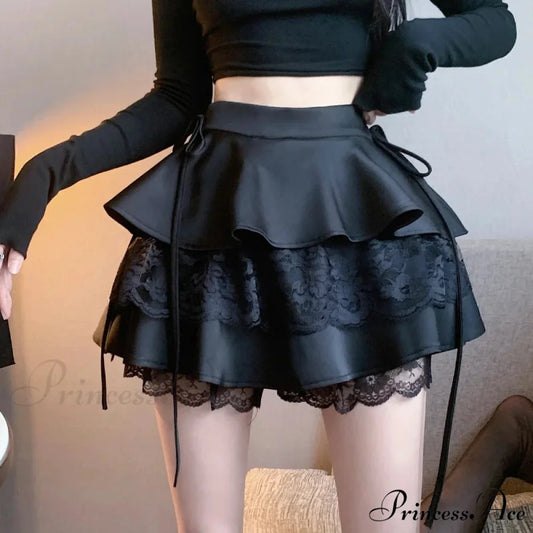 Dress Lace Lolita Skirt Black / S skirts-250223