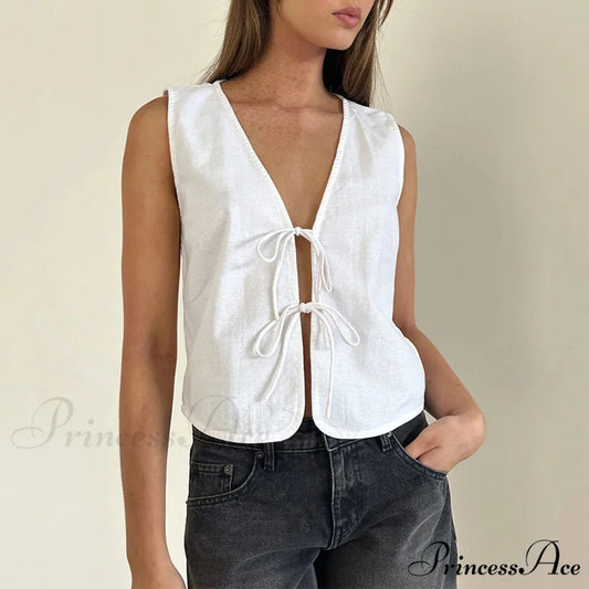Dual Fastening Crop Top WHITE / S croptop-250223