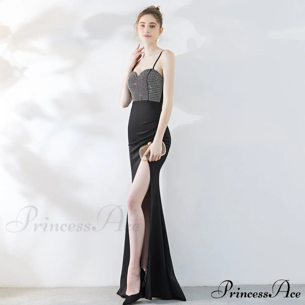 Dulce Hot Stone Charming Sling Long Dress