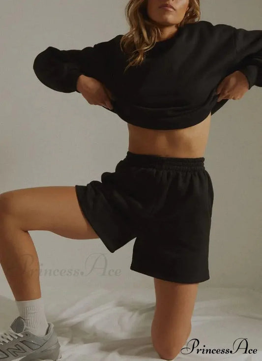 Durable Broad Leg Slant Pocket Short Black / S short-250223