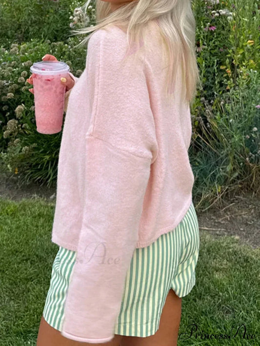 Durable Comfortable Button-front Knit Cardigan cardigans-241228